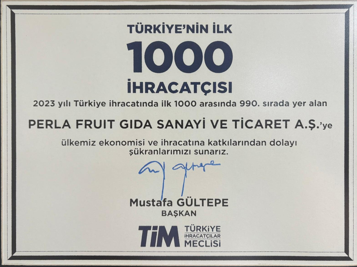 Top 1000 Exporters of Turkiye